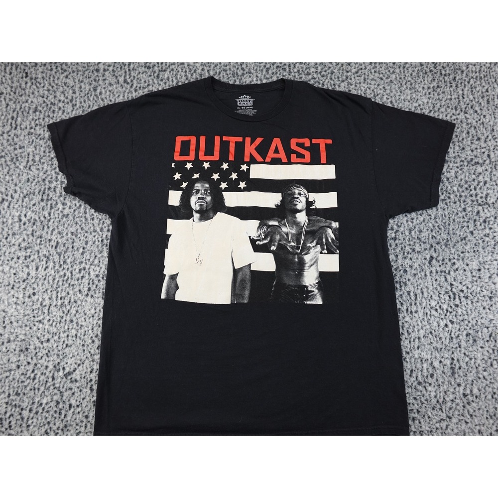 Outkast T-Shirt Mens XL Black Graphic Hip Hop Rap Andre 3000 Big Boi Tee